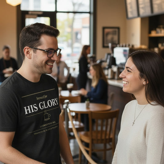 Brewed for His Glory: Christian Coffee T-Shirt